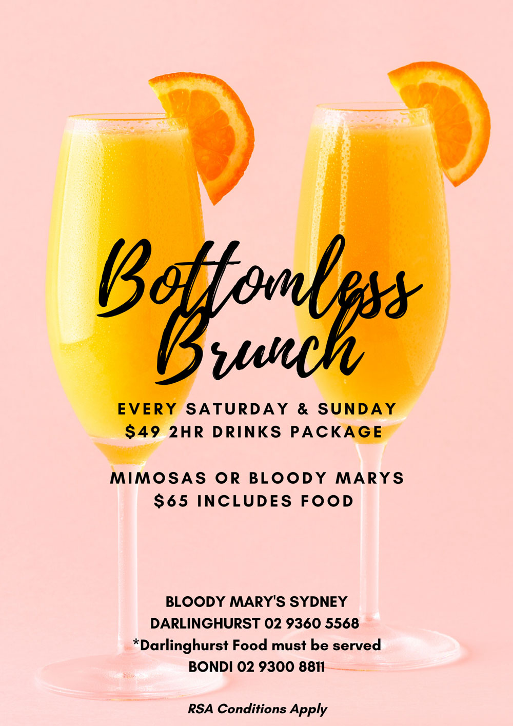 B Bottomless Brunch Bloody Mary's